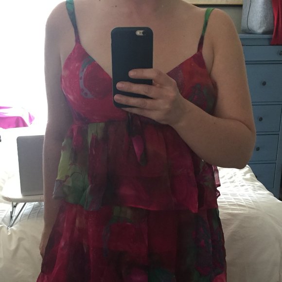 Silk mini-dress - Picture 2 of 8